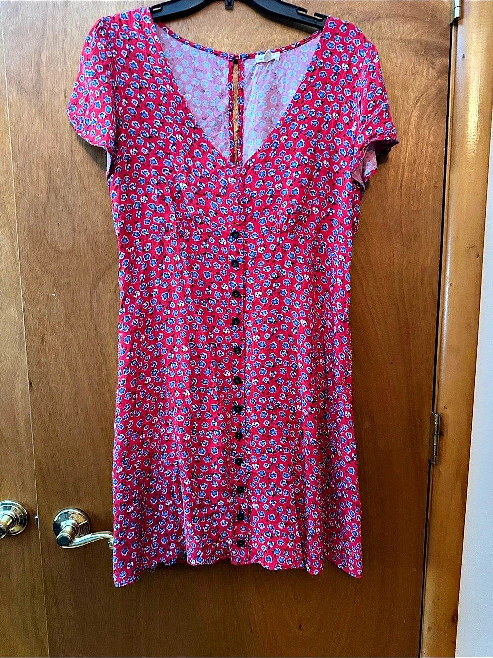 Mason & Belle Floral Mini Dress in Red & Blue Size Large